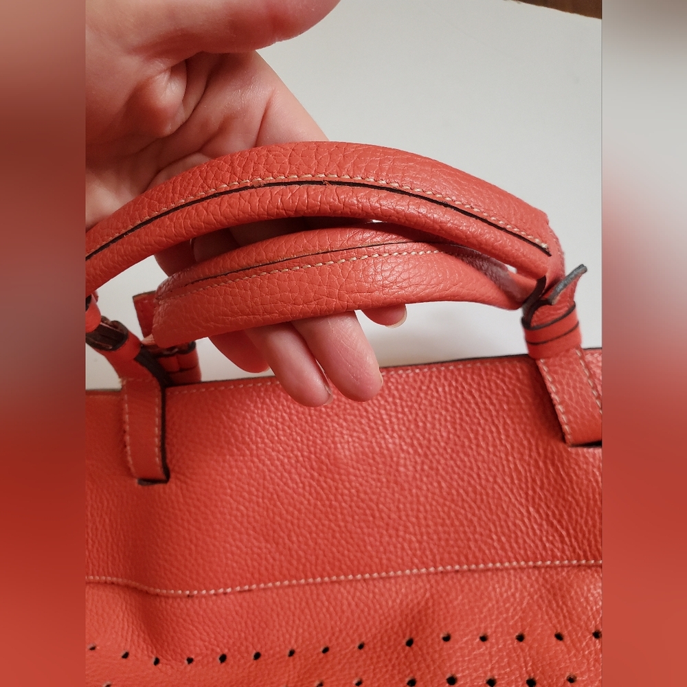 Vittoria Napoli Coral leather tote bag cross body bag - Picture 4 of 14